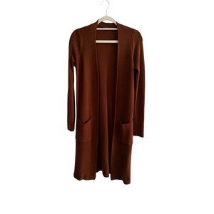 Cyrus Women's Rich Brown Open Cardigan